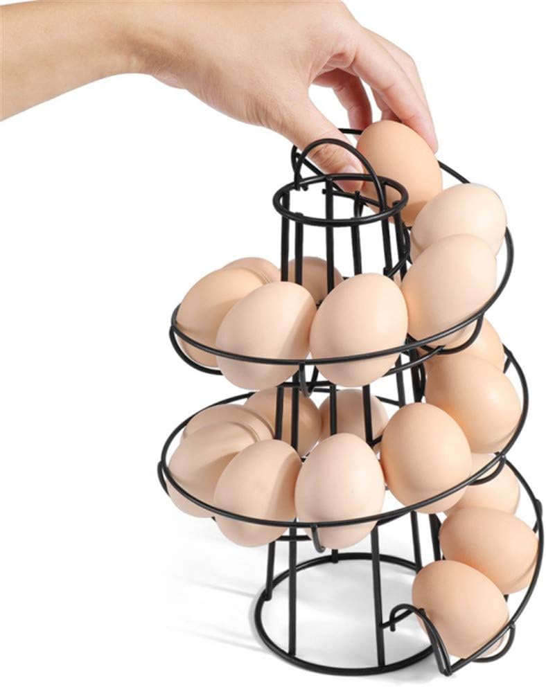 WAQIA Spiral Design Metal Egg Rack Egg Basket Chicken Egg