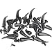 RUBYCA 20 Sets 21mm Black Gunmetal Cat Claw Studs and Spikes Metal Screw Back Leather-Craft DIY