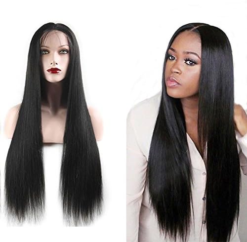 Melon Hair Lace Front Wig 100% Human Hair Wig Brazilian Virgin Remy Hair 130% Density Straight Natural Color Size 22