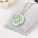 HOUSWEETY Aromatherapy Essential Oil Diffuser Necklace-Stainless Steel Locket Pendant,11 Refill Pads(Non-Engraving)