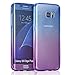 AMASELL Ultra Thin Case Design for Galaxy S6 Edge+/Plus 360 Coverage Protective Soft Slim,Full Coverage 360 Degree Front and Back Case Shockproof TPU Gel Transparent Clear Cover, Blue Purple
