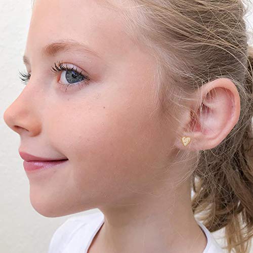 2 Initial+Earrings+Sterling+Hypoallergenic+Toddler