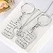 3PCs/Set Father Mother Girl I Love U Charm Pendant Keyring Keychain Jewelry Gifts for Daughter Daddy Mom (2PCs Keyring & 1PC Necklace)