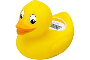 b&h Digital Duckling Baby Bath Thermometer, Infant Safe Floating Water Temperature Thermometer and Baby Bath Time Toy – Easy to Read Display | BPA-Free