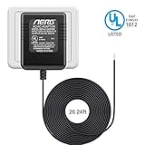 Aerb Doorbell transformer, 24V Transformer Power Adapter for Nest Hello Nest Skybell Ring Doorbeell Video 1, 2, Pro, Nest Ecobee Honeywell Sensi Thermostats, C-WIRE Supproted, 26,24ft Cable, Black