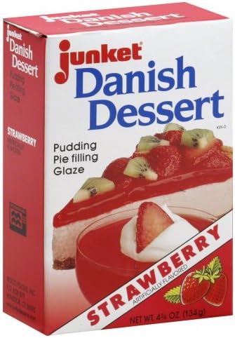 Junket Danish Dessert Strawberry 4.75 Oz (Pack of 2)