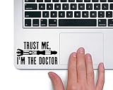 Trust Me I'm the Doctor Sonic Screwdriver Doctor Who - Trackpad Apple Macbook Laptop Vinyl Sticker Decal