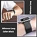 INTENY Band Compatible with Apple Watch 38mm 40mm, Milanese Sport Loop, Stainless Steel Mesh Strap, Compatible with iWatch Series 4, Series 3, Series 2, Series 1 (38MM 40MM, Black)