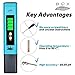 Box Paradise Digital pH Meter for Water with 6X pH Buffer Powder, 2 Batteries, Case and E-Book