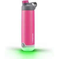 HidrateSpark TAP Smart Water Bottle, Stainless Steel, Tap to Track Water Intake & Glows to Remind You to Stay Hydrated…