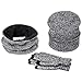 JOYEBUY Men 3 PCS Knitted Set Winter Warm Knit Hat + Scarf + Touch Screen Gloves (Grey)
