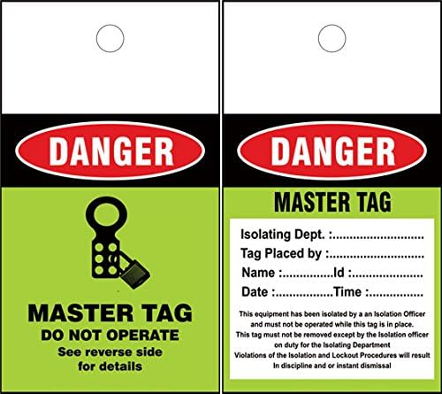 Lockout Tagout Master Tags (Set of 50 pcs) krmloto