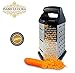 Isabella Dora Cheese Grater - Perfect Stainless Steel Box Grater for Vegetable, Ginger