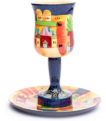 Yair Emanuel Natla – Tazza Per Lavaggio Delle Mani In Alluminio E Finto Marmo – 700 Ml – Oggetto Regalo Judaica Design Scintillante - 2