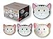Cat Measuring Cups / Ceramic Baking Bowls Set by CULINARY CHEF CAT – Nested Cute Happy Kitten Faces makes Perfect Novelty Gift for Cat and Food Lovers