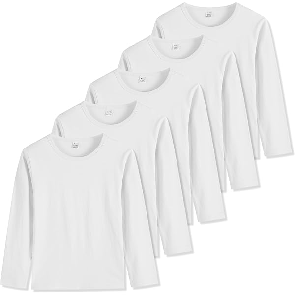 Lot De 2 Hauts à Manches Longues Pour Fille - Col Thermique Volanté - Tissu Coton Extensible - Pour 2-7 Ans - Sous-vêtement Ou Haut Basique