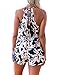 Yuandy Womens Summer Casual Off Shoulder Print Jumpsuits Rompers,17603,Medium