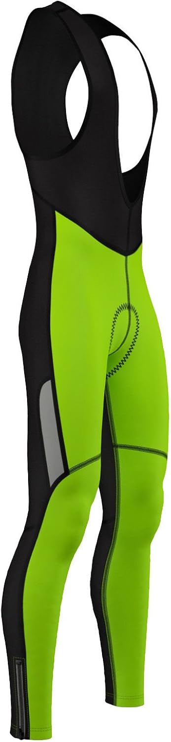 Zimco Men Cycling Bib Tight Windproof Thermal Bicycle Bib Pant Padded: Clothing