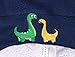 Boys Sherpa Lined Dino Embroidered Fleece Hat Gloves Set, Boy Dino Navy With Thumb, M 2-4 Years