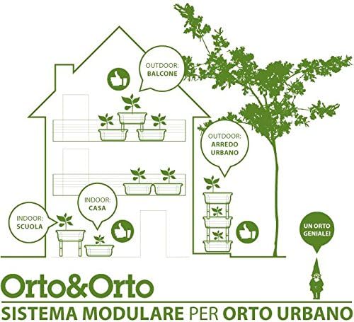Maceta para huerto urbano con sistema modular combinable: Amazon ...
