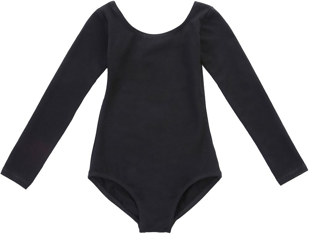 STELLE Girls Long Sleeve Team Basic Leotard Ballet Dance Gymnastics: Clothing