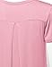 Made by Johnny WT1057 Womens V Neck Short Sleeve Pleats Tunic Top M Pink