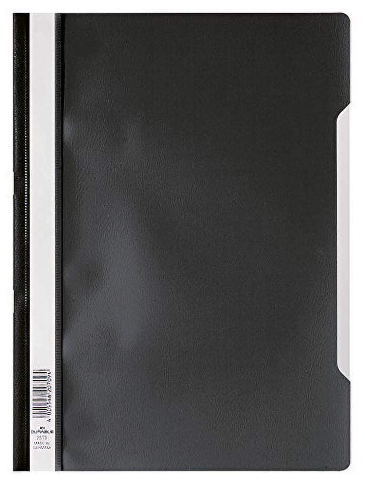 Durable 252301 Clear View Folder-Report File A4 PP, Black - Pack of 25