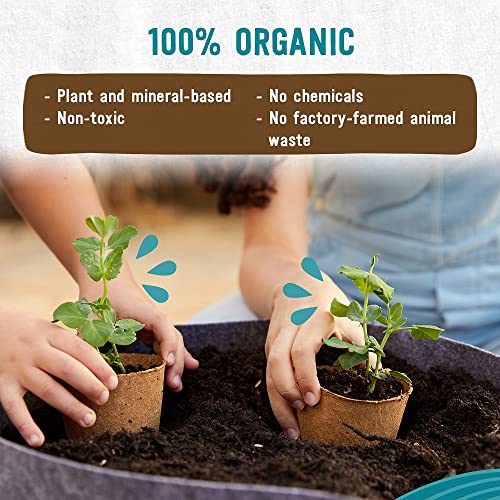 BACK TO THE ROOTS EDIBLES PLANT FOOD – ORGANIC, SUSTAINABLY-MADE GARDEN MADE WITH DOLOMITIC LIMESTONE, MYCORRHIZAE, AND KELP AND ALFALFA MEAL – 1.5 LB PREMIUM BLEND