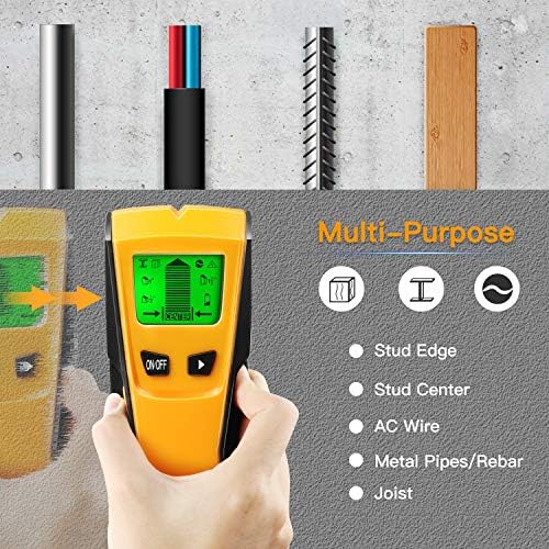 Perlesmith Stud Finder Wall Detector 5 In 1 Electronic Stud Sensor Wall Scanner Center Finding With Battery Lcd Display For Wood Metal Studs Ac Wire Detection Buy Online At Best