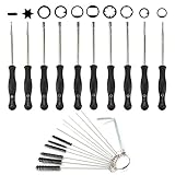 HIPA (Pack Of 10) Carburetor Adjustment Tool With Carburetor Cleaning Brush Needle For Common 2 Cycle Small Engine ECHO STIHL Poulan Husqvarna MTD Ryobi Homelite Trimmer Weed Eater Chainsaw
