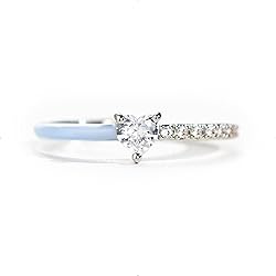 STORYJEWELLERY Purity Ring, Blue Enamel Rings for
