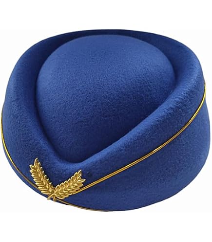 4-Pack Flight Attendant Hats Felt Stewardess Cap Beret for Costume Performance Women main image 2