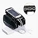 Spotact Cycling Frame Cell Phone Bag, Bike Front Top Tube Pannier Touchscreen Saddle Bag Rack Mountain Road Bicycle Pack Double Pouch Mount Phone Case for 5.7″ Smartphonethumb 3