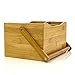 Intriom Cutlery Holder Flatware Caddy Silverware Caddy Tableware Tabletop Holder with Swing Handle Bamboo Collection
