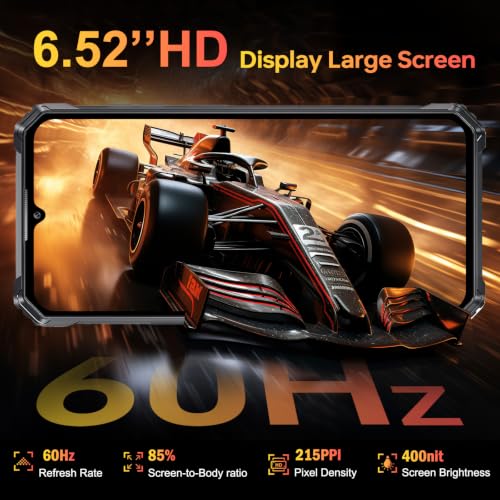 OUKITEL WP28E Movil Resistente 10600mAh 8GB+64GB/1TB TF 6.52" HD, Negro | Móvil Irrompible batería 10600mAh, 16GB(4+12)+64GB/1TB TF，Cámara 13MP Movil Todoterreno, Android 15/NFC/GPS/OTG/Face ID