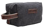 Iblue Canvas Travel Toiletry Organizer Shaving Dopp Kit Cosmetic Makeup Bag 9 Inch #B4 (grey)