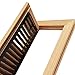 Razo White Oak Wood Flush Mount Floor Register Vent Cover, 4x10 Inch (Duct Opening), 3/4 Inch Thickness, with Damper, Unfinished