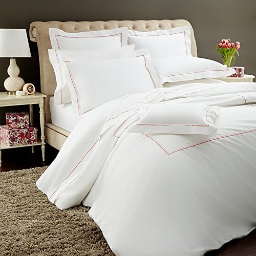 Anne De Solene of Paris King Flat Sheet Atoli / Coral 100% Long Staple Combed Cotton