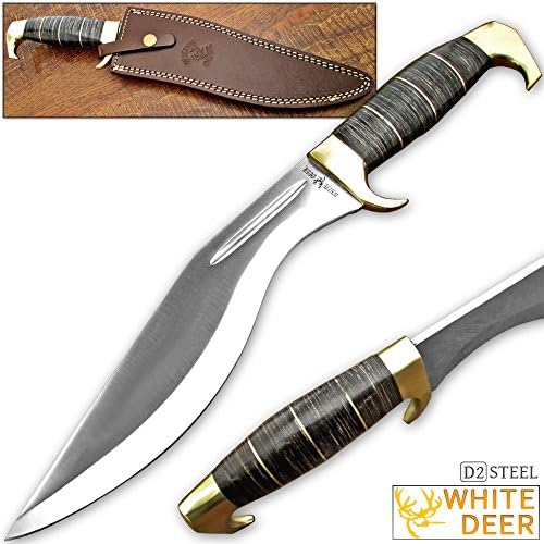 WHITE DEER D2 STEEL Extreme Duty Jungle Kukri Knife Standalone Survival Tool Machete D-2