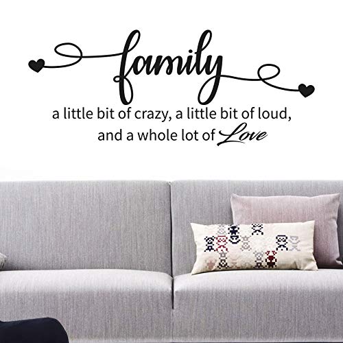 Adesivi Murali Frase Famiglia In Inglese Scritte Adesive Decorative Per La Casa Amazon It Handmade