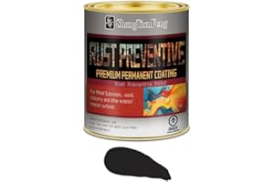 SHANGTIANFENG Black Rust Preventive Paint, Rust Inhibitor and Corrosion Permanently, Anti-rust, Non-porous Protective Barrier, UV Resistance and Heat Resistance, 32 Fl Oz