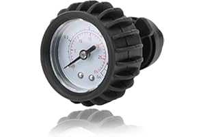 KEENSO Inflatable Boat Barometer,0‑2 BAR or 0‑30 PSI,Air Pressure Gauge,Unidirectional Measuring Tool,Rubber Dinghy Kayak Raf