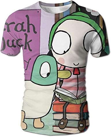RICHA CHEZ T-shirt Sarah And Duck At The Library Full 3D Sublimation Dazzling Comfortable Mens T-shirt