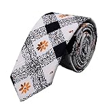 Ysiop Men Printed Cotton Neckties Fashion Skinny Cravat Ties with Gift Box
