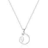 Cancer Zodiac Necklace for Women, Sterling Silver Zodiac Sign Necklaces, Ideal Birthday and Christmas Holiday Gift, Necklace Size: 18+2inch