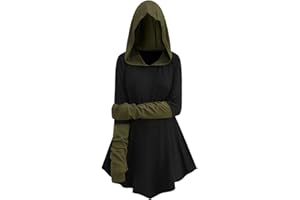 ROSE GAL Rosegal Womens Plus Size Wasteland Style Costume Long Sleeves Hooded T-shirt