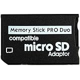 Memory Stick Pro Duo Adapter, Micro SD/Micro SDHC TF Card to Memory Stick MS Pro Duo Card for Sony PSP, Playstation Portable, Camera, Handycam, PDA