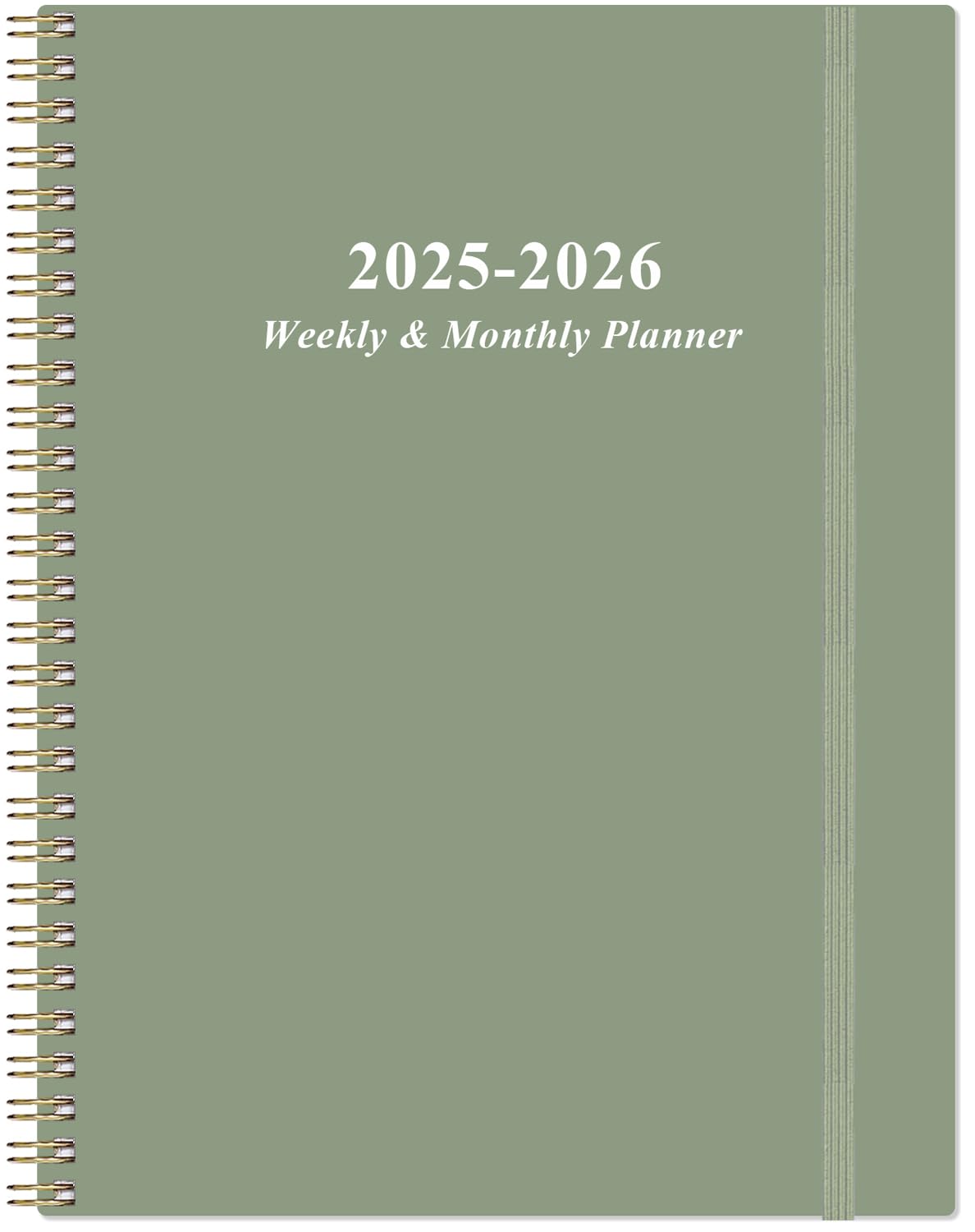 Photo 1 of 2025-2026 Planner - Academic Planner 2025-2026 from July 2025 to June 2026 with 12 Monthly Tabs, Flexible Cover, Inner Pocket, 8.5" x 11", Green