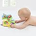 Coolplay Baby Books with Sound Buttons, Soft Cloth Book for Infant First Learning Book with Rustling Sound Crinkle Fruits Vehicles Vegetables Shape and Color Book - Pack of 4