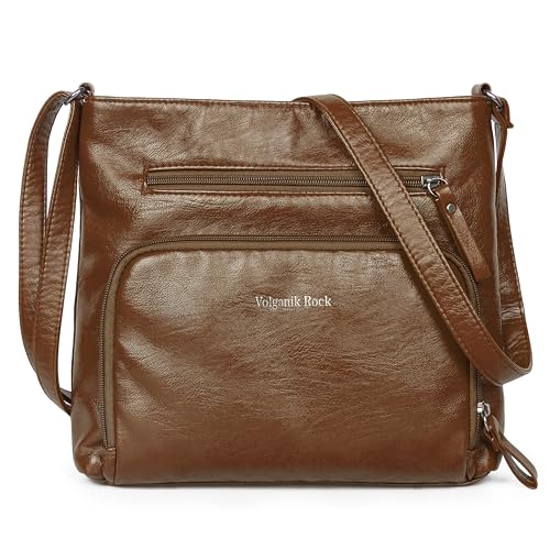 Crossbody Purses for Women Soft Vegan Leather Cross Body Handbag Lightweight Medium Shoulder Purse Travel Casual Bag